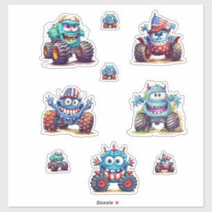Monster Truck Stickers for Fun Play!