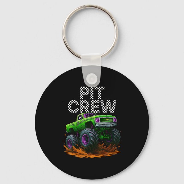 Monster Truck T Crew Family Matching Birthday Part Key Ring (Front)
