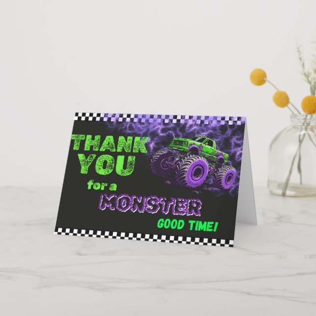 Monster Truck Thank You Card (Front)