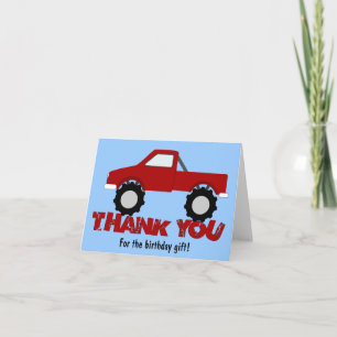 Monster Truck Thank You Card
