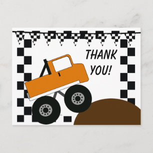 Monster Truck Thank You Postcard