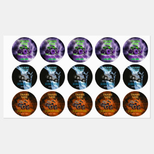 Monster Truck thank you stickers/favour tags