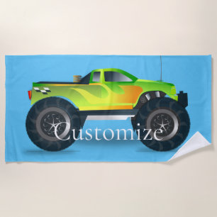 Monster Truck Thunder_Cove Beach Towel
