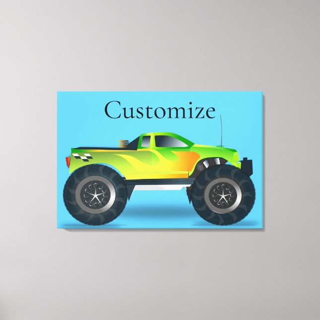 Monster Truck Thunder_Cove Canvas Print (Front)