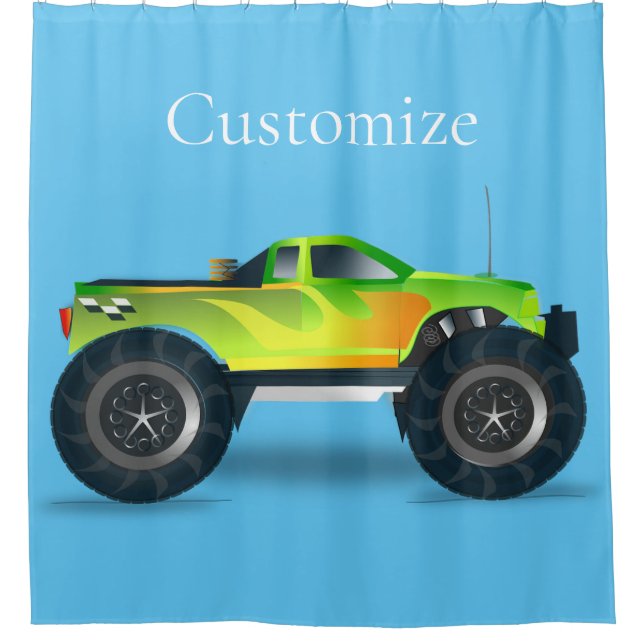 Monster Truck Thunder_Cove Shower Curtain (Front)