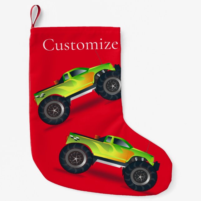 Monster Truck Thunder_Cove Small Christmas Stocking (Front)