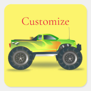 Monster Truck Thunder_Cove Square Sticker