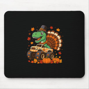 Monster Truck Trex Dinosaur Turkey Fall Thanksgivi Mouse Mat