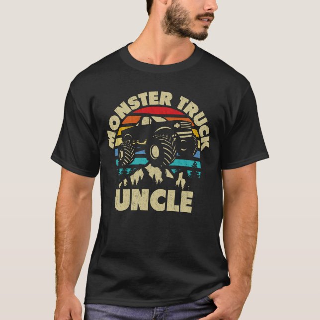 Monster Truck Uncle Matching Family Monster Truck  T-Shirt (Front)
