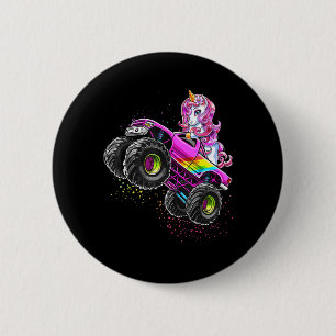 Monster Truck Unicorn Birthday Party Monster Truck 6 Cm Round Badge