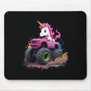 Monster Truck Unicorn Birthday Party Monster Truck Mouse Mat