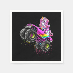 Monster Truck Unicorn Birthday Party Monster Truck Napkin