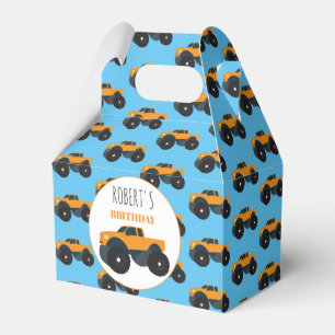 Monster Truck Vehicle Custom Boys Name Favour Box