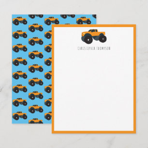Monster Truck Vehicle Custom Children's Card