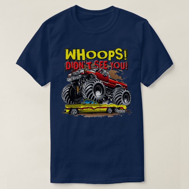 Monster Truck Whoops Red T-Shirt (Design Front)