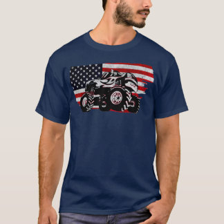 Monster Truck With American Flag 1 T-Shirt