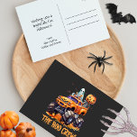 Monster Truck with Cute Funny Pumpkin Halloween Holiday Postcard<br><div class="desc">Invite a spooktacular touch to your mailbox with “The Boo Crew” postcard, a charming blend of Halloween fun and family-friendly design. This creative piece features playful typography and a vibrant orange and black palette, perfect for young families eager to celebrate with their little ghouls. The front showcases a whimsical scene...</div>