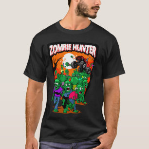 Monster Truck Zombie Hunter Halloween Undead Kille T-Shirt
