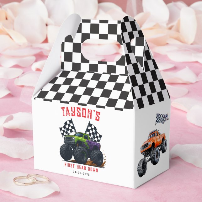 Monster Trucks 1st Birthday Party  Favour Box (Wedding)