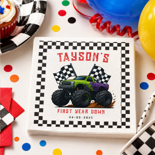 Monster Trucks 1st Birthday Party Napkin