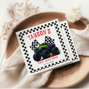 Monster Trucks 1st Birthday Party Napkin