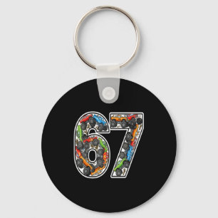 Monster Trucks 67 Meme Funny Design For Boys Kids  Key Ring