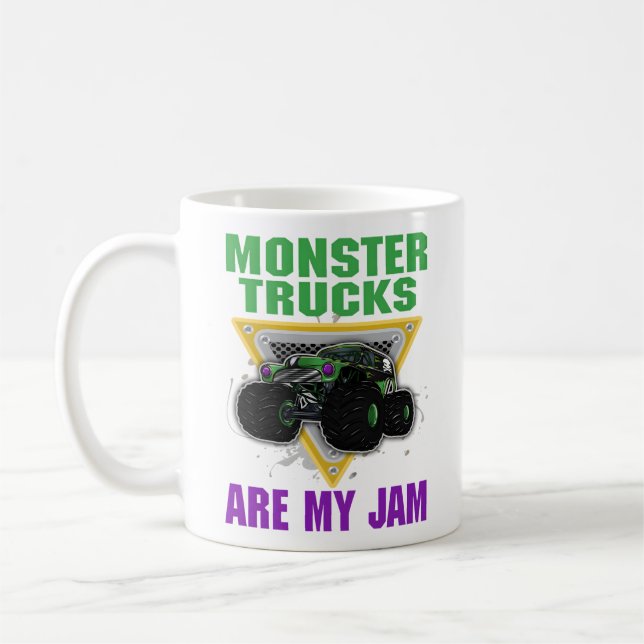 Monster Trucks Are My Jam Coffee Mug (Left)