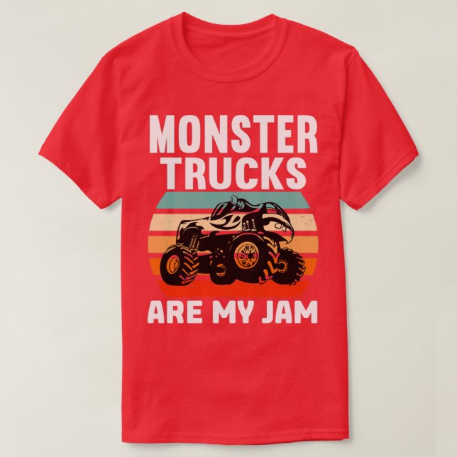 Monster Trucks Are My Jam Cool Monster Truck 3 T-Shirt (Design Front)