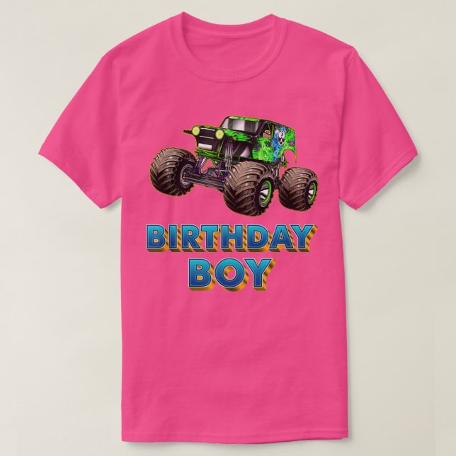 Monster Trucks Are My Jam Cool Monster Truck Birth T-Shirt (Design Front)