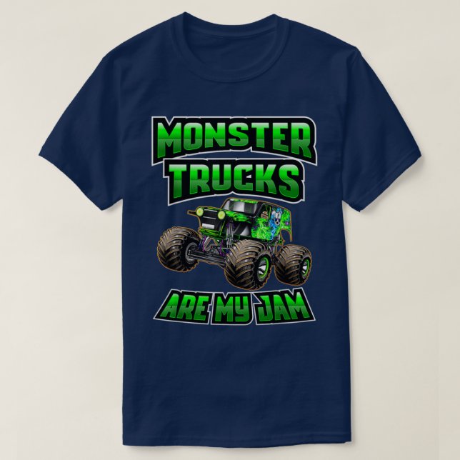 Monster Trucks Are My Jam Cool Monster Truck T 2 T-Shirt (Design Front)