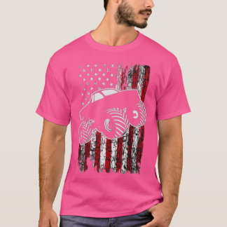 Monster Trucks Are My Jam Cool Monster TruckUSA Fl T-Shirt