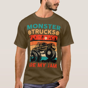 Monster Trucks Are My Jam Cool Vintage Retro Truck T-Shirt