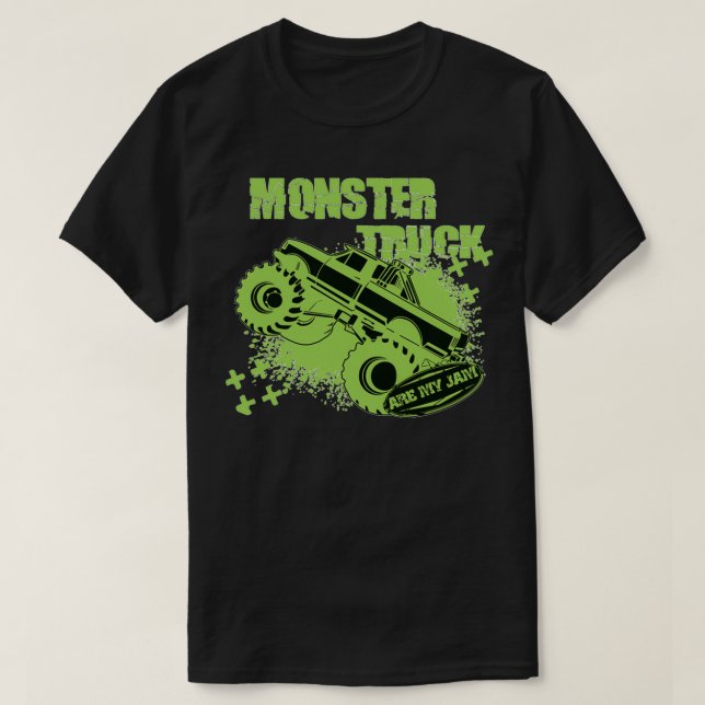 Monster Trucks Are My Jam Monster Truck 1 T-Shirt (Design Front)