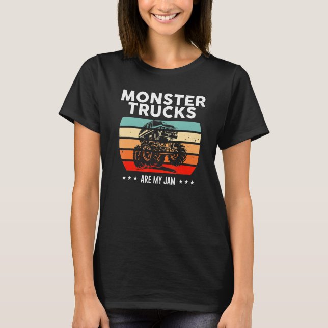 Monster Trucks Are My Jam Off Road Vehicle T-Shirt (Front)