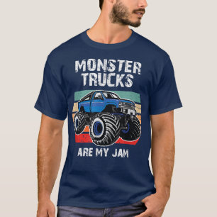 MONSTER TRUCKS ARE MY JAM; Retro Distressed Big li T-Shirt