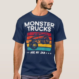 Monster Trucks Are My Jam Retro Vintage Monster Tr T-Shirt