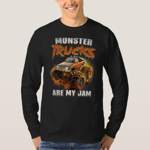 Monster Trucks Are My Jam  Toddler Boys Kids T-Shirt