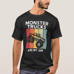Monster Trucks Are My Jam Vintage Engines truck T-Shirt
