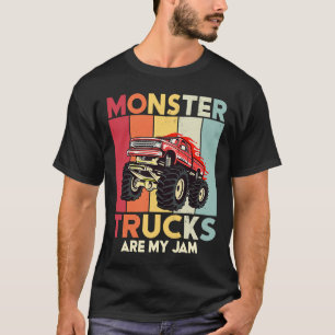 Monster Trucks Are My Jam Vintage Engines truck    T-Shirt