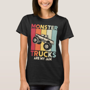 Monster Trucks Are My Jam Vintage Engines truck    T-Shirt