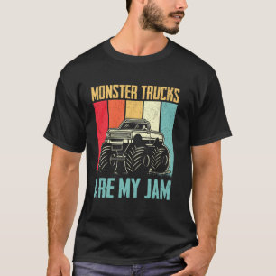 Monster Trucks Are My Jam Vintage Retro Monster Tr T-Shirt