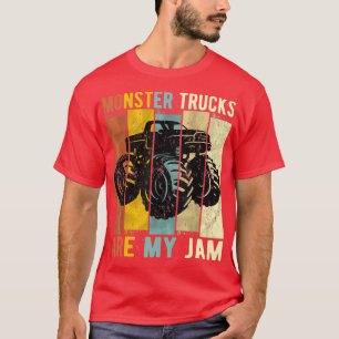 Monster Trucks Are My Jam Vintage Retro Monster Tr T-Shirt