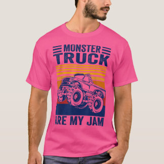 Monster Trucks Are My Jam Vintage Retro Monster Tr T-Shirt