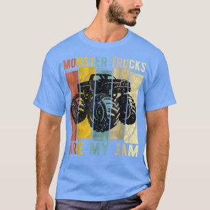 Monster Trucks Are My Jam Vintage Retro Monster Tr T-Shirt