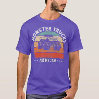 Monster Trucks Are My Jam Vintage Sunset Retro Gif T-Shirt