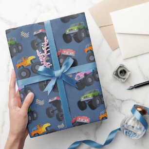 Monster Trucks Birthday Party Wrapping Paper