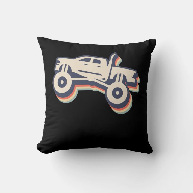 Monster Trucks Boys Monster Truck Vintage Cushion (Front)