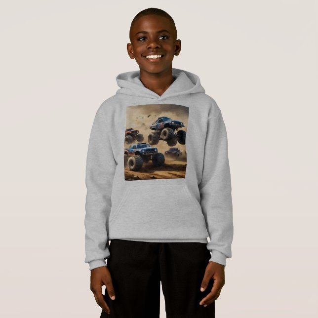 Monster Trucks Mayhem, Boys Hoodie (Front Full)