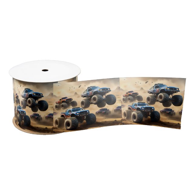 Monster Trucks Mayhem,  Satin Ribbon (Spool)