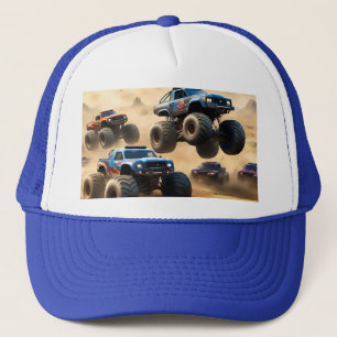 Monster Trucks Racing In The Desert, Trucker Hat